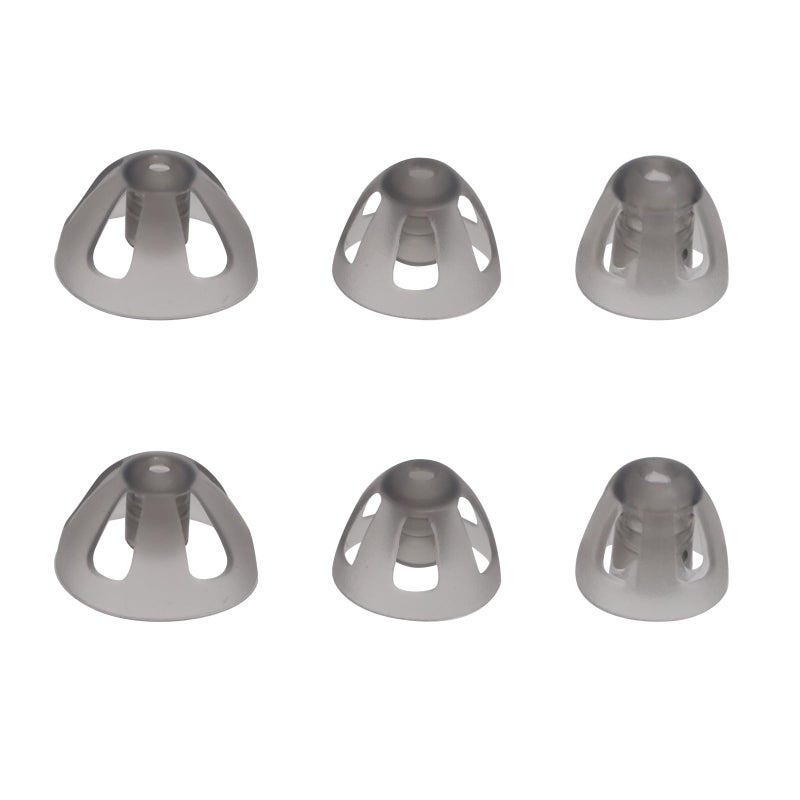 6 Pcs Hearing Aid Ear Tips, Large Medium Small 3 Size Silicone Hearing Aid Earbuds Domes Compatible with Resound Supplies Accessories for Better Sound Sealing